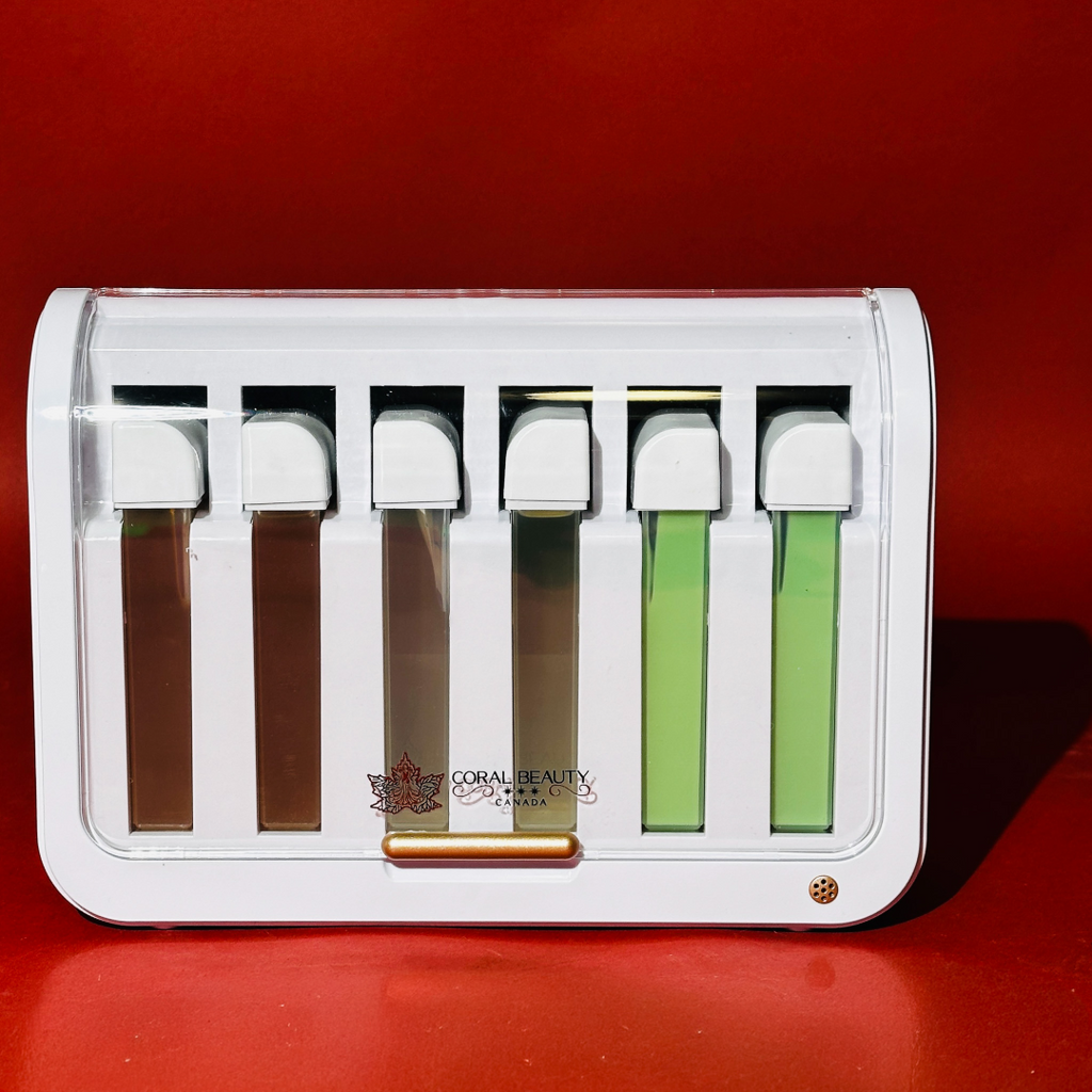 6 Chamber Soft Wax Cartridge Warmer with soft wax cartridges