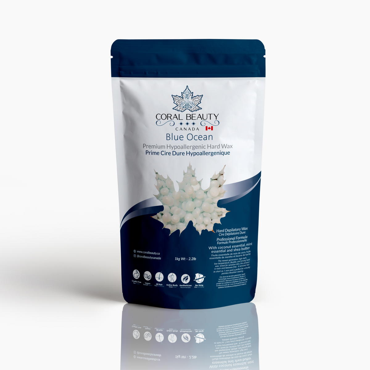 Blue Ocean Hard Wax, hypoallergenic, Kai Hard Wax for coarse hair