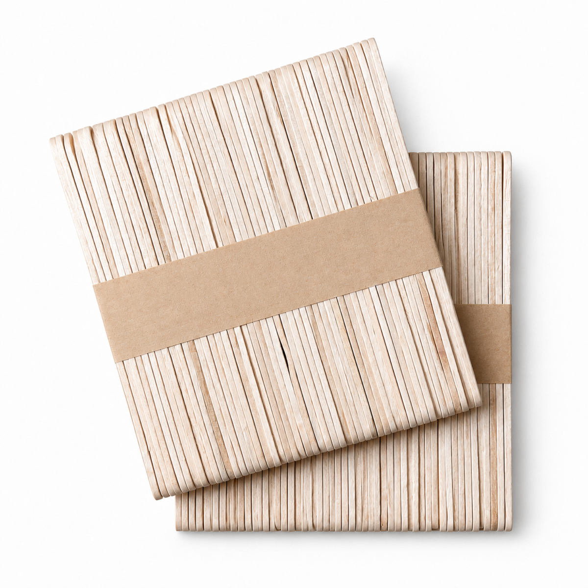 wrapped wooden waxing spatula bundle