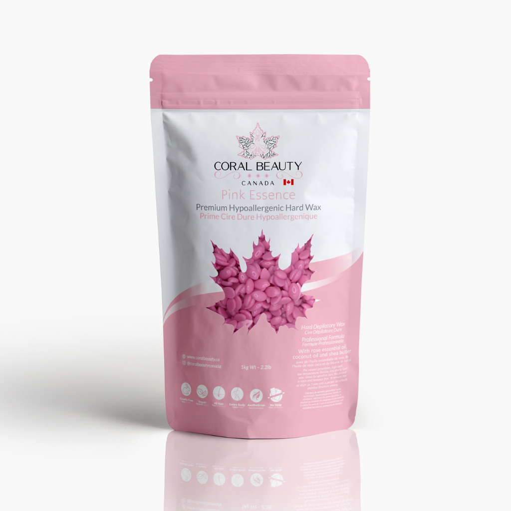 Pink Essence Hard Wax, hypoallergenic, Plumeria and Pink Film Hard Wax for sensitive skin