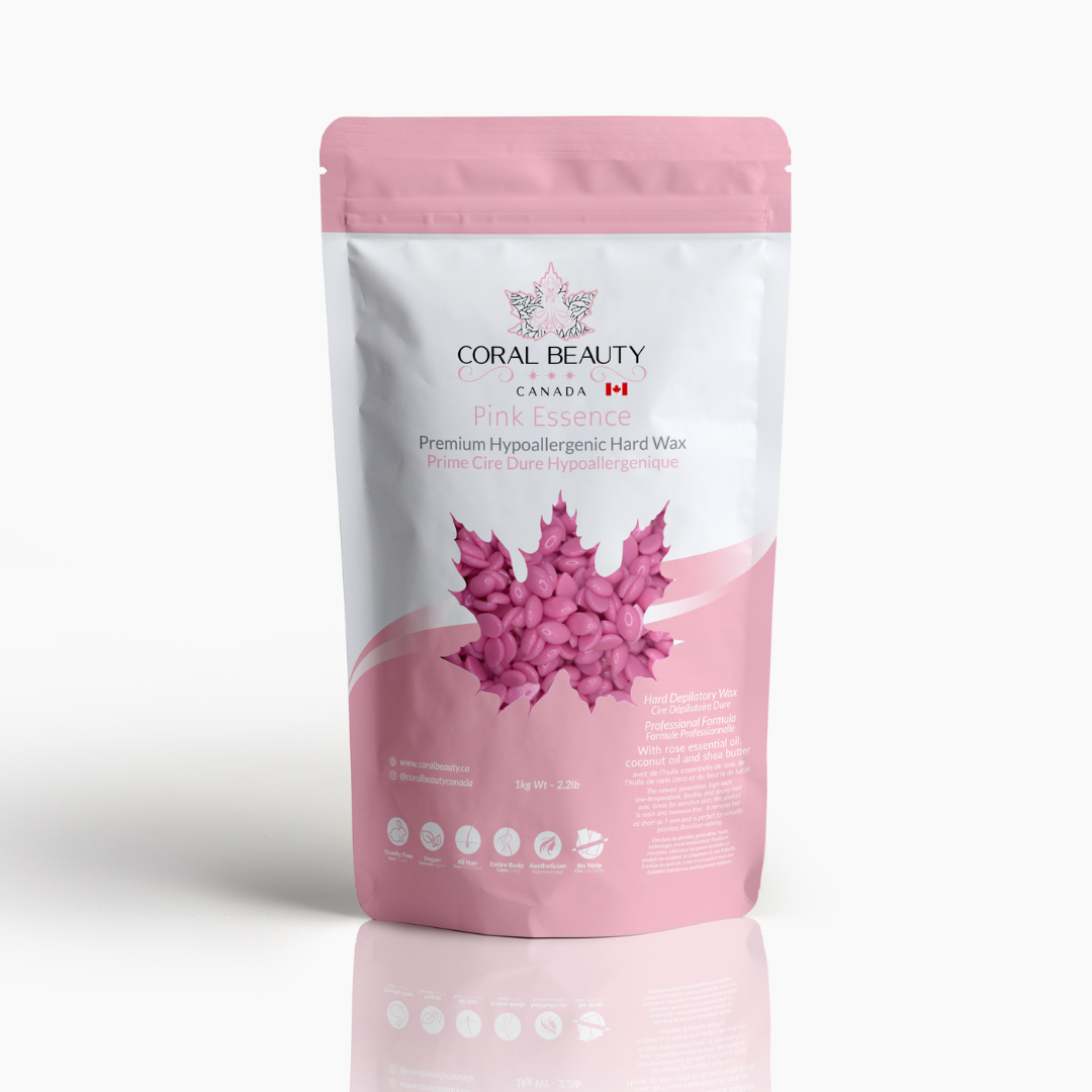 Pink Essence Hard Wax, hypoallergenic, Plumeria and Pink Film Hard Wax for sensitive skin