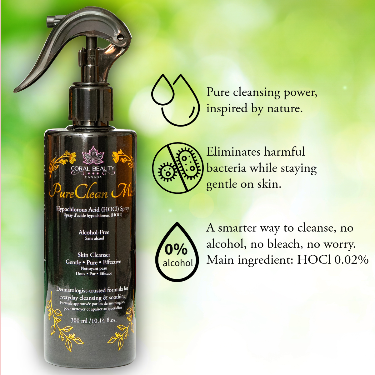 pre and post waxing spray E11ment, SAAS, Bushbalm, Waxness PureClean mist HOCl (hypochlorous acid) skin spray 