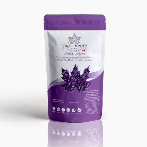 Violet Velvet Hard Wax, hypoallergenic, Purple wax_ for coarse hair purple hard wax